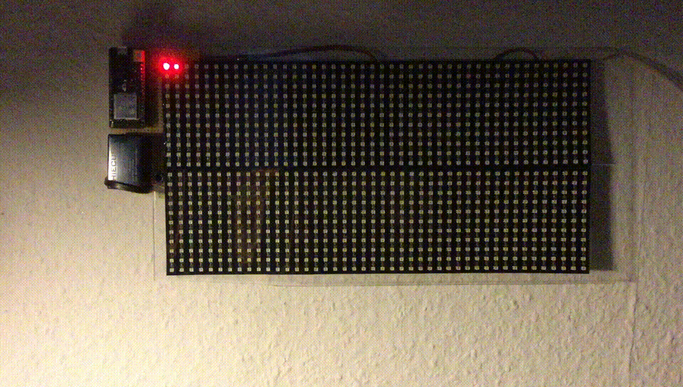 udpx sending frames to a 44*11 RGB Led matrix